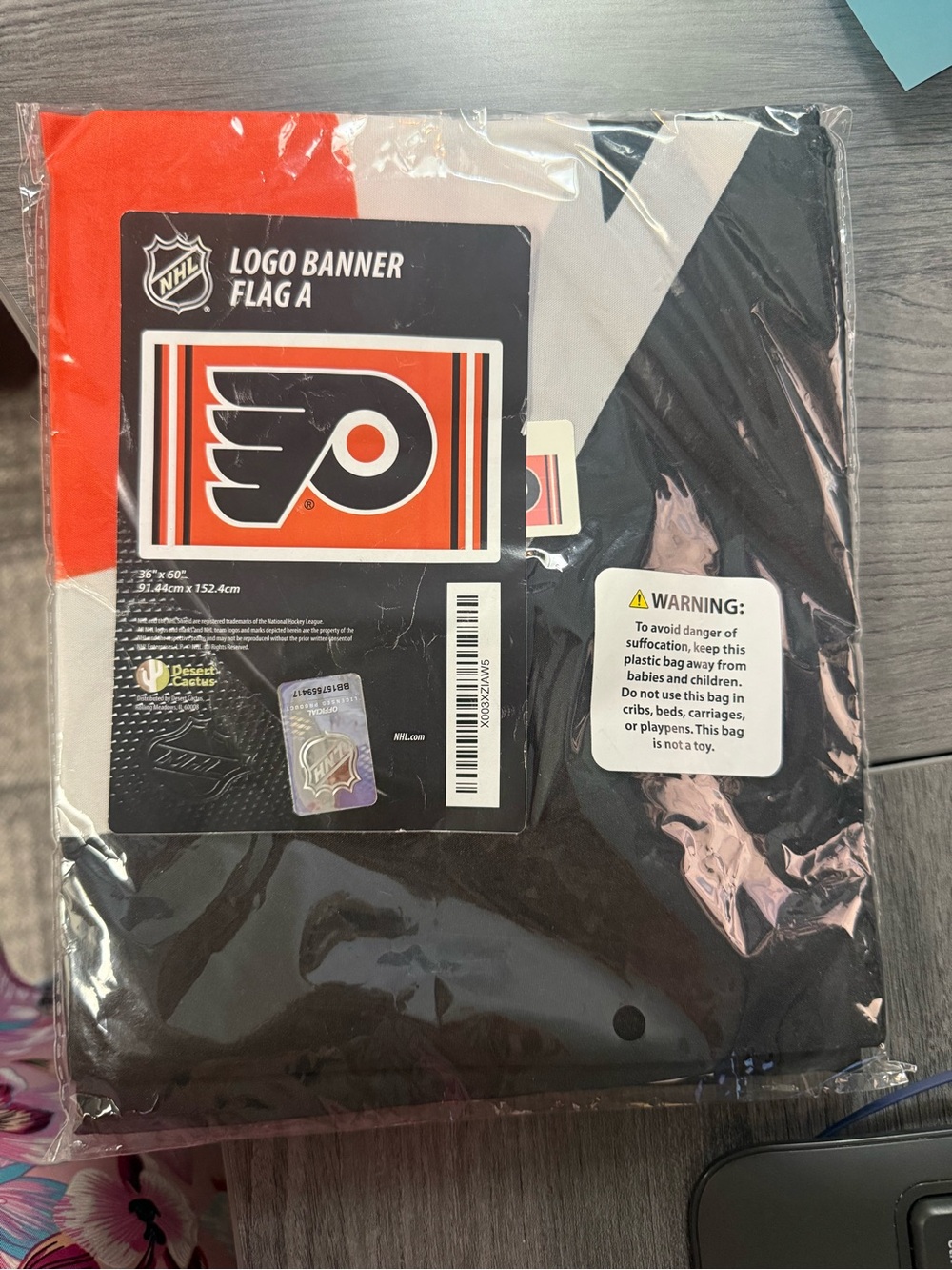 NHL Philadelphia Flyers Flag Banner - Orange, Black, White